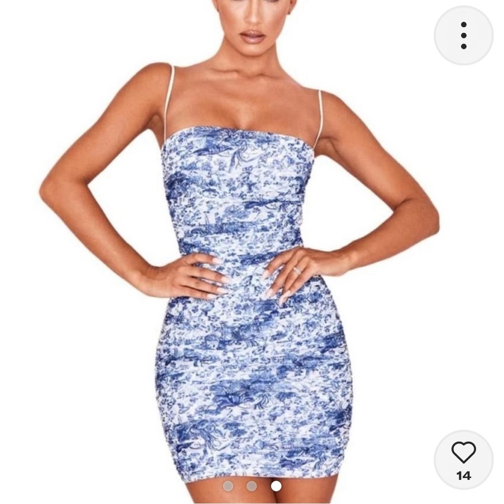 House of CB chian blue print dress